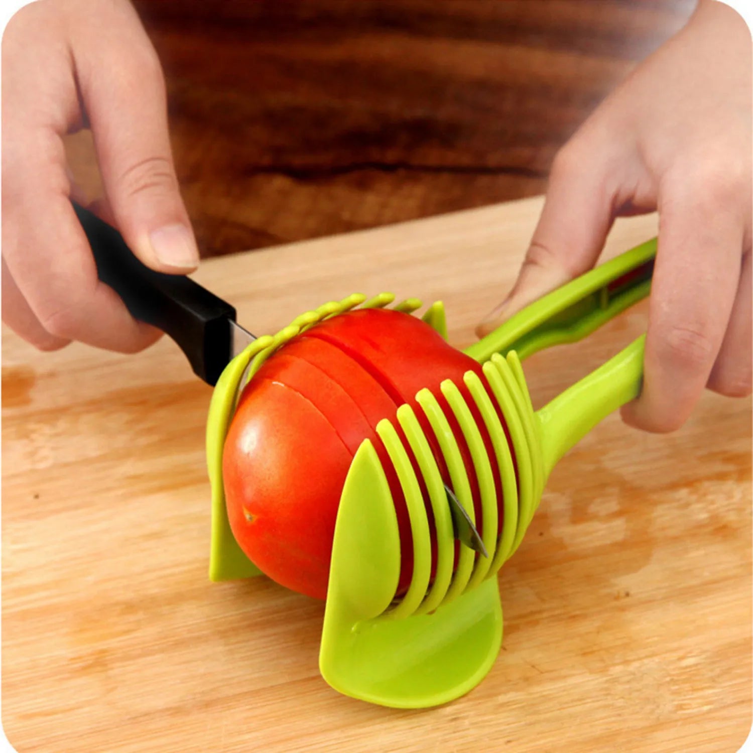 Plastic Kitchen Handheld Potato Slicer Tomato