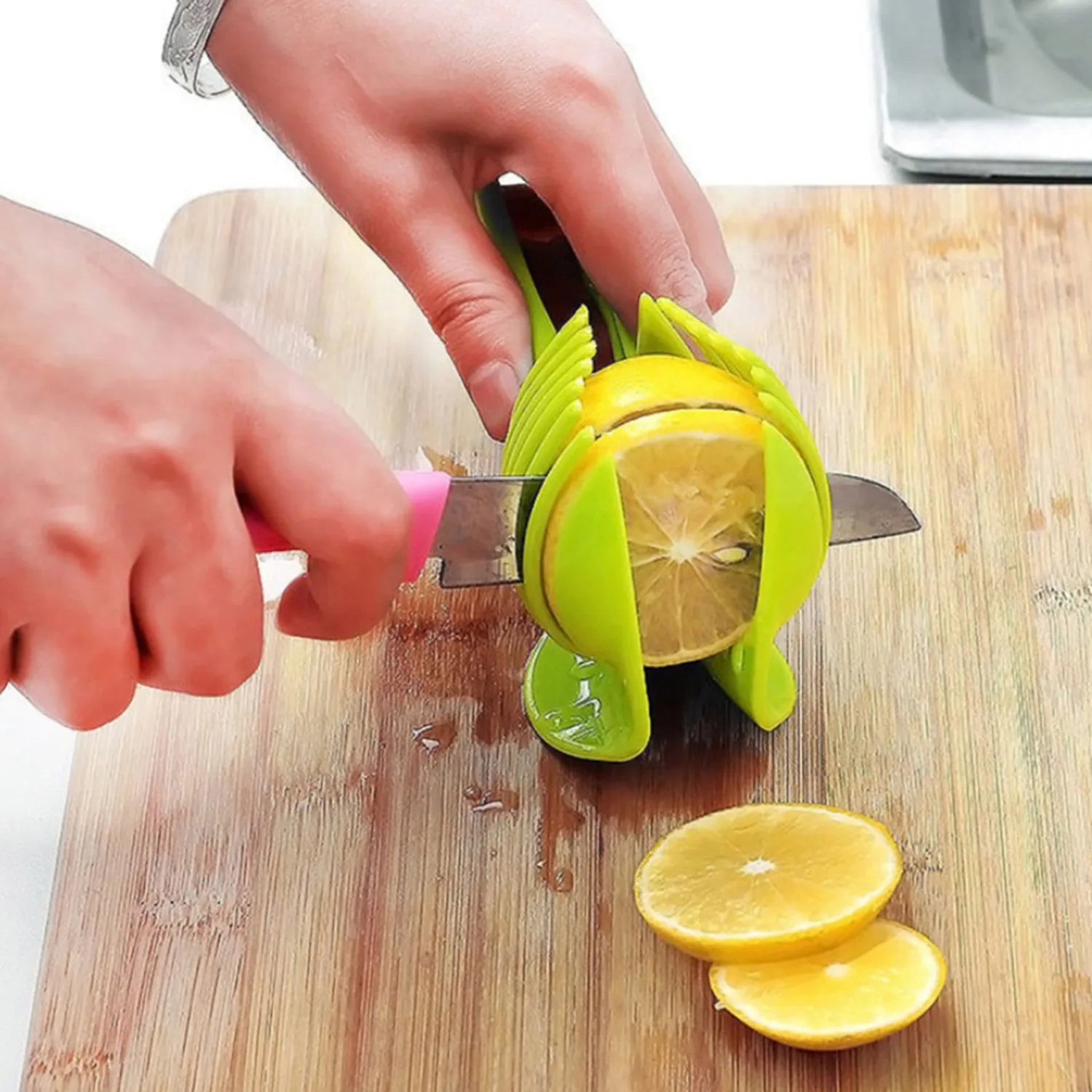 Plastic Kitchen Handheld Potato Slicer Tomato