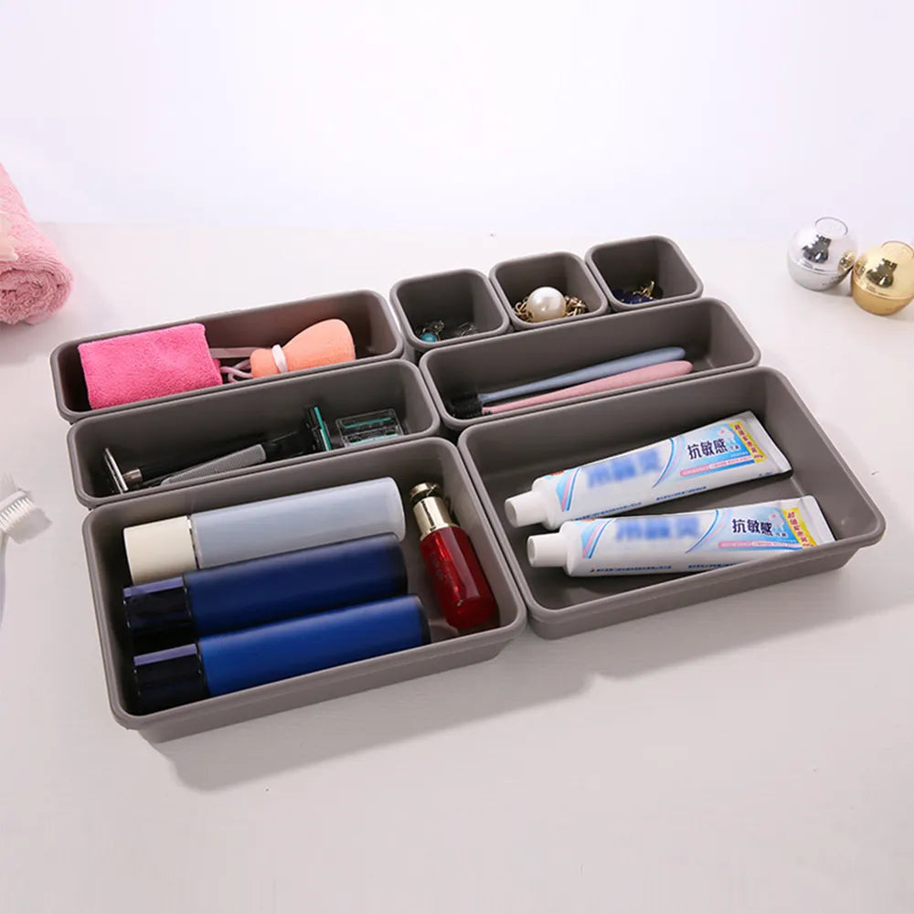 8pcs/set Adjustable Drawer Organizer Box