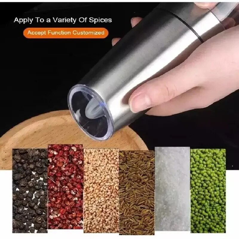 Electric Gravity Salt and Pepper Grinder Set