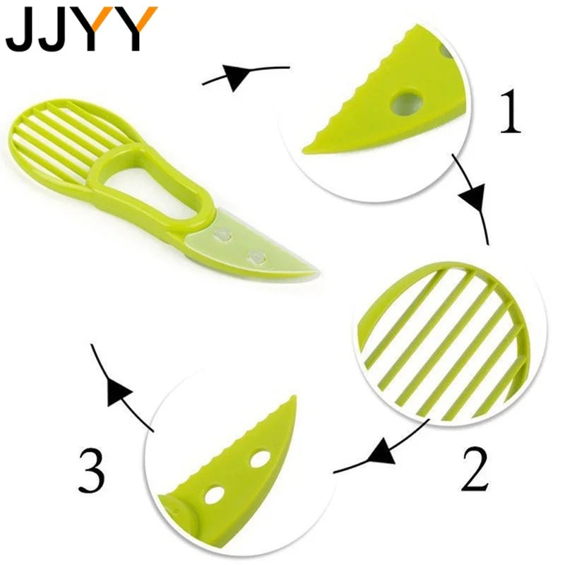 3 In 1 Avocado Slicer Shea Corer Butter Fruit Peeler