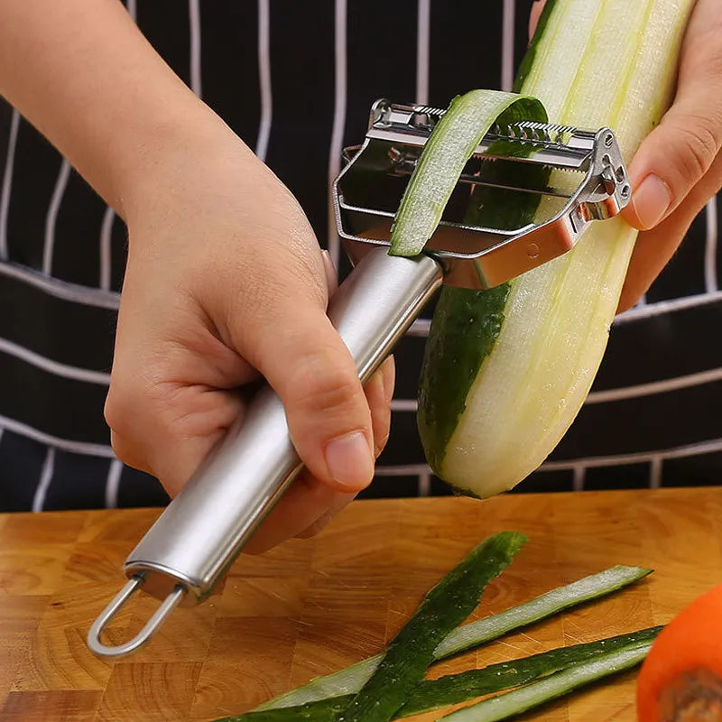 Kitchen Vegetable Peeler Stainless Steel 4-1