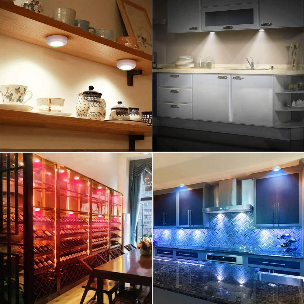 Led Under Cabinet Lights with Remote Control Pack of 6