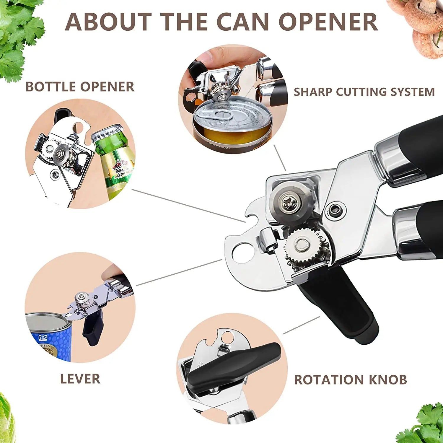 Professional Tin Manual Can Opener