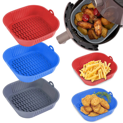 Silicone Air Fryer Pot Tray Food Safe Reusable