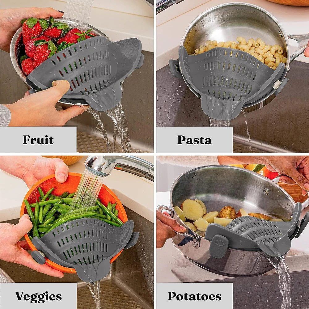 Silicone Kitchen Strainer Clip On