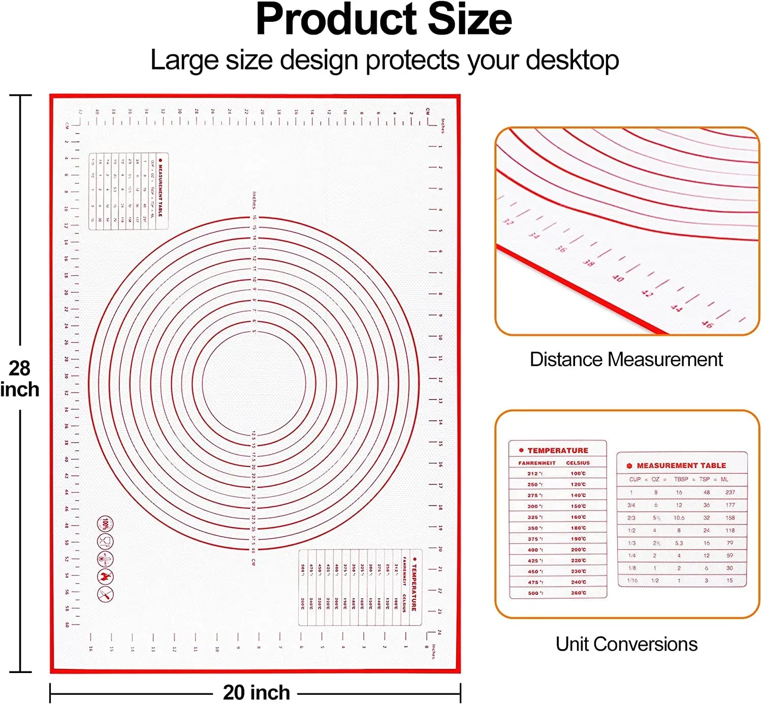 Kneading Dough Mat Silicone Baking Mat Pizza